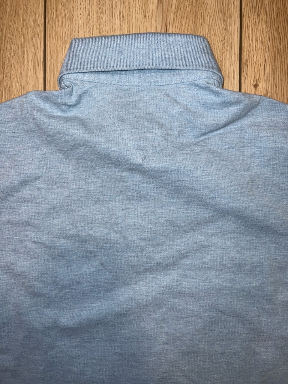 Tommy Hilfiger Men’s Heather Light Blue Polo Shirt - Picture 8 of 13